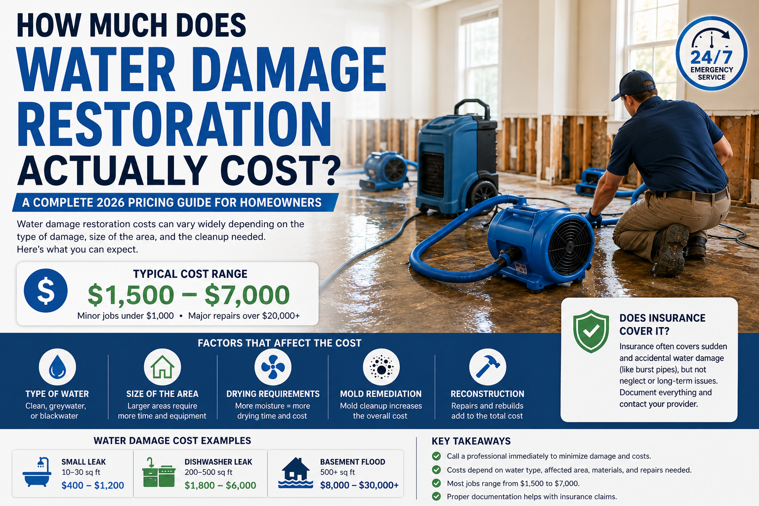 How Much Does Water Damage Restoration Cost? (2026 Pricing Guide)